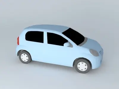 2010 Toyota Passo Low Poly Free 3D model