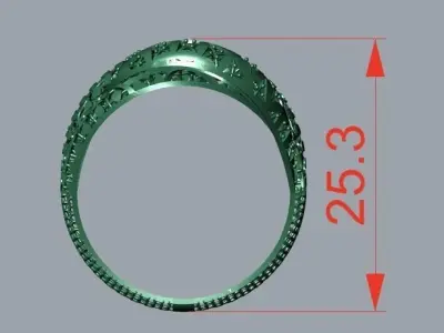 rings 3D print model 10