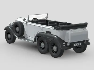 MercedesBenz W31 Type G4 1939 Low-poly 3D model