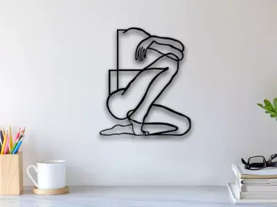 Abstract Sitting Wall Art 3D print model