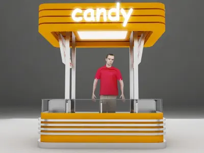 Booth Exhibition Stand a126 3D model