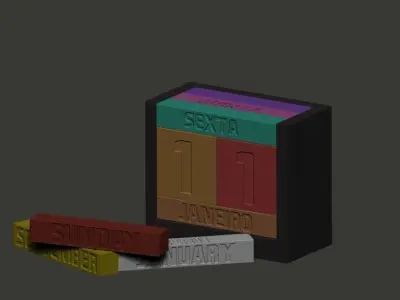 CALENDAR FOR ALL YEARS 3D print model