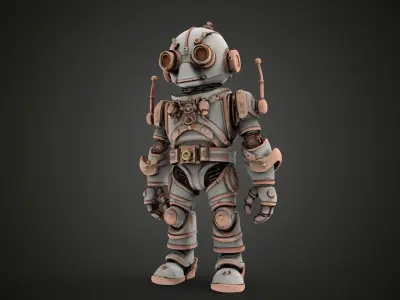 steampunk robotic 9 3D print model