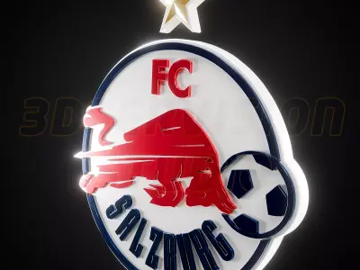FC Red Bull Salzburg logo  - Cinematic - 3D print 3D model