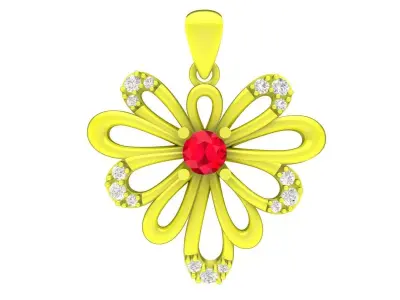 6851 Luxury Diamond Art Pendant  3D print model