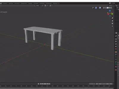 Wooden Table Free 3D model