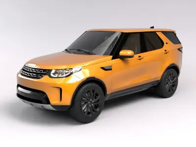 Land Rover Discovery 2017 with rig Low-poly 3D model