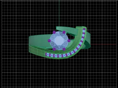 Solitaire Ring 24 3D print model