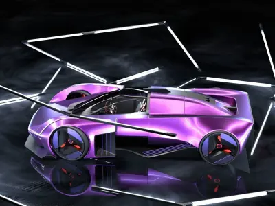 Polyester 3d model  Low-poly 3D model