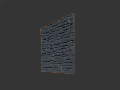 Rustic Schist Wall Modular Asset 3D model