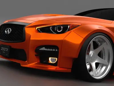 Infiniti Q50 2023 Widebody Kit 3D model