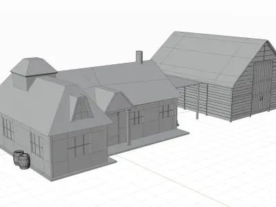 Old House Low-poly 3D model