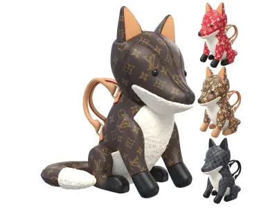 Louis Vuitton Fox Bag Low-poly 3D model