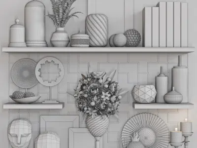 decorative set 169 Low-poly 3D model