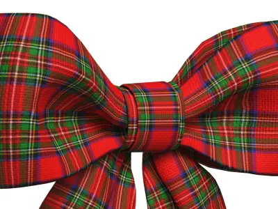Christmas Bow Ribbon 25 Low-poly 3D model