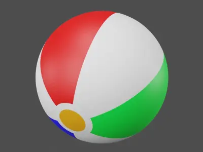 Beach Ball Low-poly 3D model buy