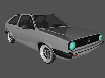 Volkswagen Gol BX MK1  Low-poly 3D model
