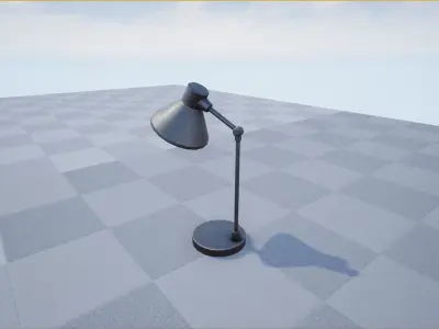 Black Desk Lamp 3D model