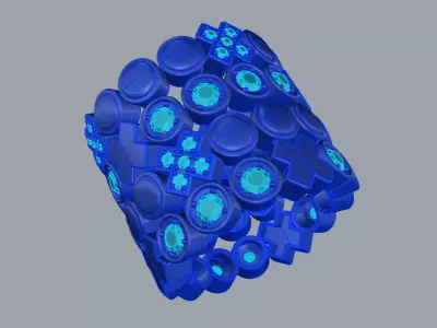 Jewelry Ring Gold X Zero  3D print model