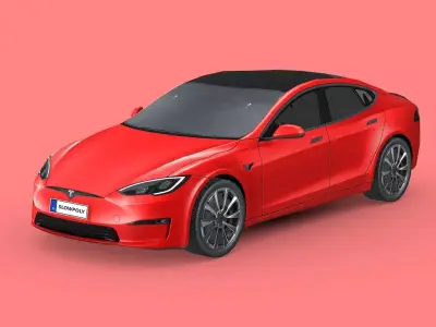 Tesla model S Plaid 2023 Low-poly 3D model