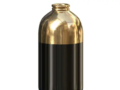  Black and Gold Decor Vase 3D model