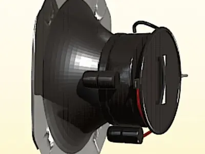 Piezo Horn Tweeter - High Poly Free 3D model