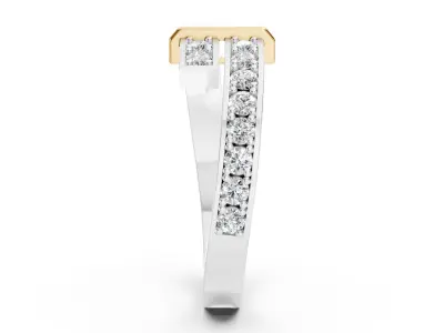 Tiffany Edge Bypass Ring 3D print model