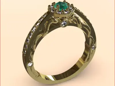 graduation set ring 3D print model