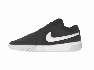 Nike Court Lite Black Low-poly 3D model