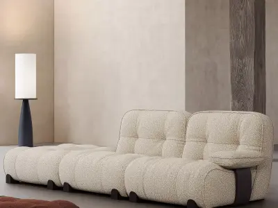 Mid Century interior scene 3D model