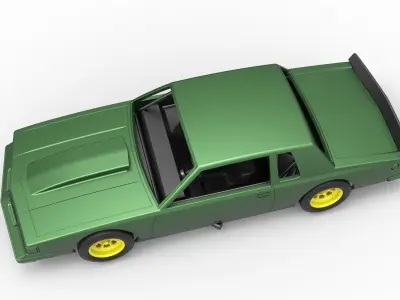 Vintage NASCAR race car Scale 1 to 25 3D print model