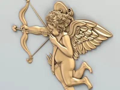 Carved decor central 026 Cupid 3D model