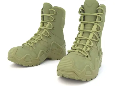 Boots military boot Low-poly 3D model
