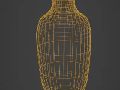 Textured 3 Ash Sand Vase Low-poly 3D model