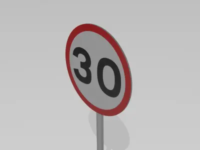30 Speed limit 3D model