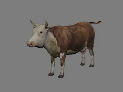 Cow Animated VFX Grace Low-poly 3D model