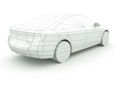 Generic Sedan v7 Low-poly 3D model