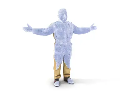 Uniformed Officer D Character Model Rigged and Animated Low-poly 3D model