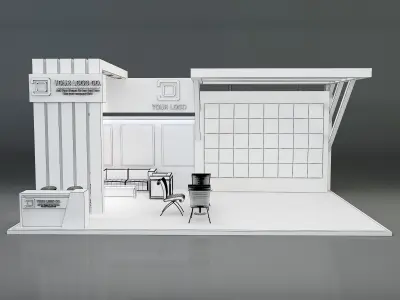 Booth Exhibition Stand a641 3D model