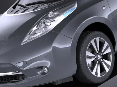 Nissan Leaf 2016 VRAY 3D model