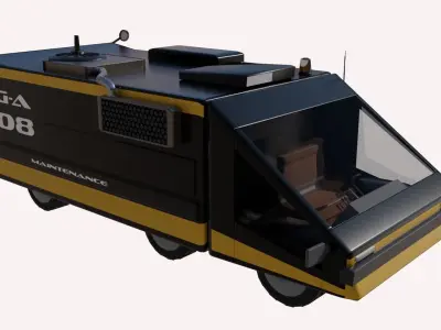 Futuristic truck Free 3D model