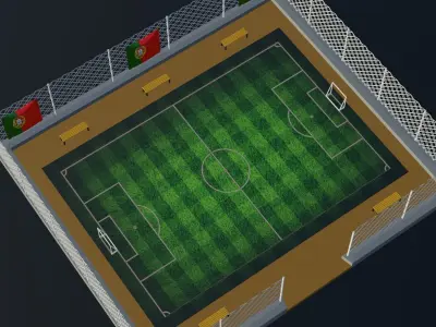 Soccer Stadium - Portugal Low-poly 3D model