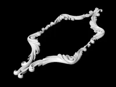 Central decor ornament for furniture 3D model 700