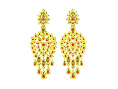 5836 viet nam luxury diamond women earrings 3D print model