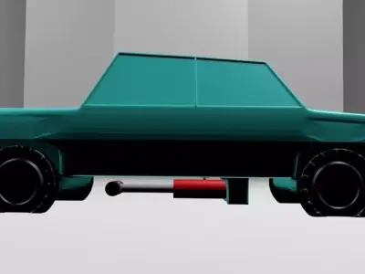 Flying Car Low-poly 3D model