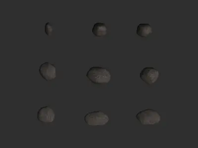Assorted Boulders - Base Free low-poly 3D model