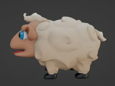 Cartoon Sheep 3D model