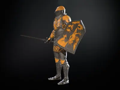 NPC Knight4 Low-poly 3D model