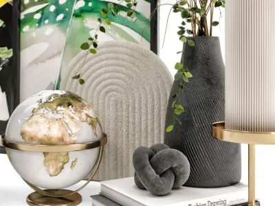 Decorative Set 06 Plants set  3D model