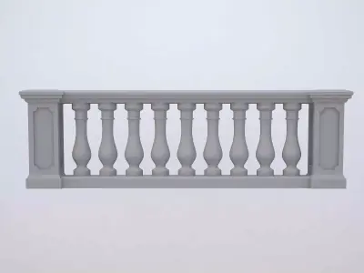 Balustrade balcony railing Free 3D model